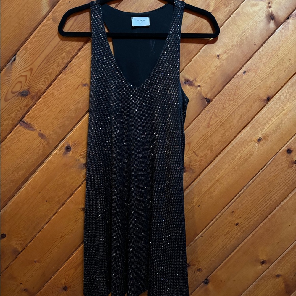 Everly Black Sparkle Mini Dress